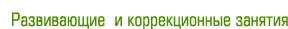 Развивающие и коррекционные занятия